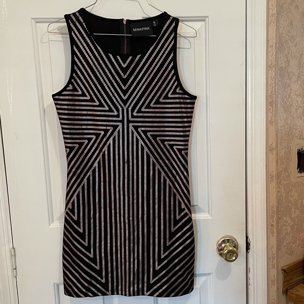 Black and Gold Mink Pink Dress